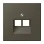 Jung LC 969-2 UA 241 Afdekking voor IAE/UAE-aansluitdozen 2 x 8-pole LS 990 ombre naturelle 31 (32140)