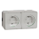 Schneider Electric Merten MUR39035 Mureva Styl 2-voudig Buitenstopcontact Horizontaal Opbouw met Randaarde Polarwit 