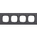Gira 0214408 Afdekraam Esprit Viervoudig Aluminium antraciet (gelakt)