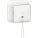 Gira 314611 Trekschakelaar 10AX 250V met montageplaat en adapter K/P25 Universele uit-wisselschakelaar Zuiver wit