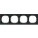 Busch Jaeger 1724-45M Busch-art linear 4-voudig Zwart mat