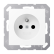 Jung A 1520 FBFKI WWM Wandcontactdoos Frans/Belgisch systeem 16 A 250 V ~ SAFETY+ A range Sneeuwwit mat