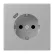 Jung LC 1520-18 C 204 Wandcontactdoos met randaarde 16A 250V en USB-laadcontactdoos 1x type C LS 990 gris moyen (32012)