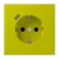 Jung LC 1520-18C 249 Wandcontactdoos met randaarde 16A 250V en USB-laadcontactdoos 1x type C vert olive vif (4320F)