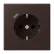 Jung LC 1520-18C 252 Wandcontactdoos met randaarde 16A 250V en USB-laadcontactdoos 1x type C terre d‘ombre brûlée 59 (4320J)