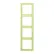 Jung LC 984 222 Afdekraam 4-voudig LS 990 vert jaune clair (32053)