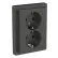 Schneider Electric Merten MTN2420-6534 Systeem Design Dubbel stopcontact Inbouw Randaarde 2-voudig Voor enkele inbouwdoos Antraciet